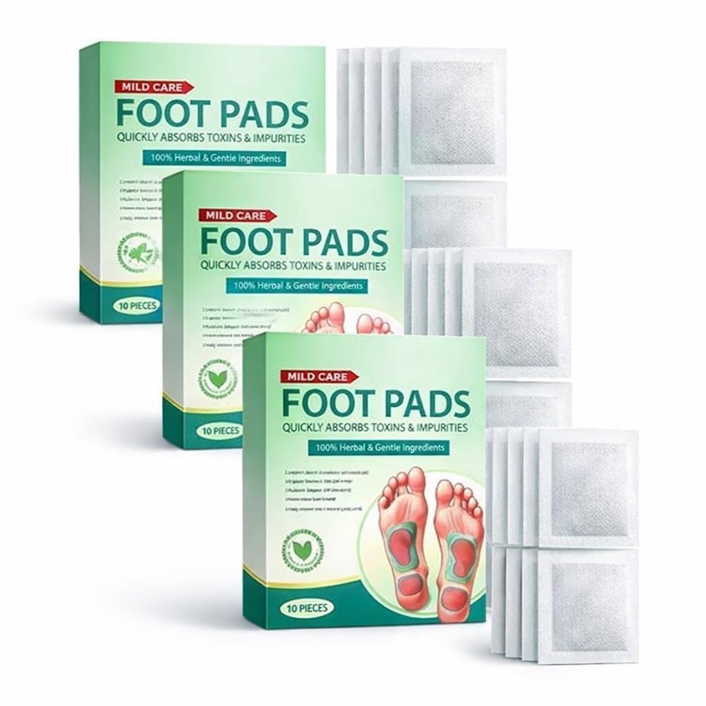 Detox Foot Patches for Weight Loss & Toxin Removal, Bamboo Vinegar Herbal Foot Pads for Sleep Aid, Pain Relief & Deep Cleansin (pack of 10)