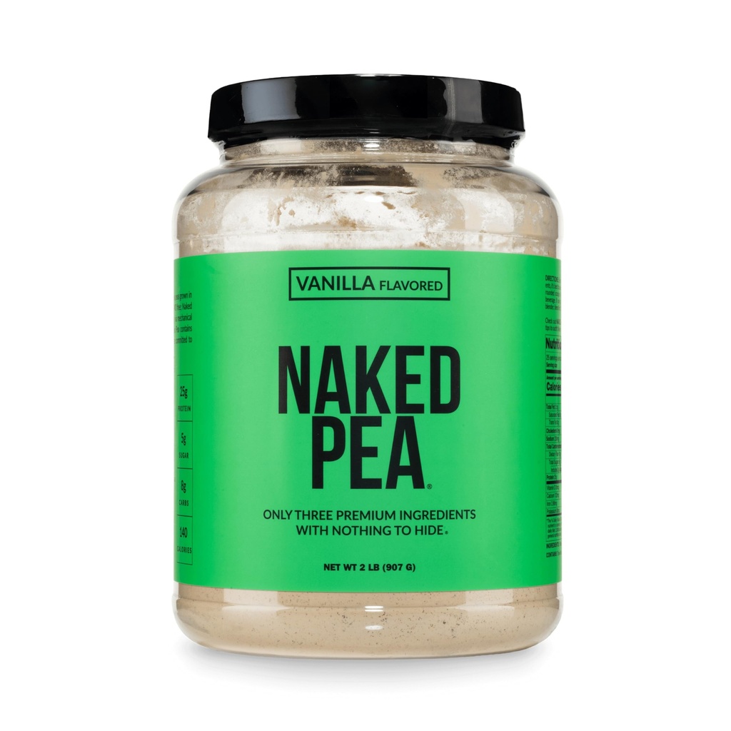 NAKEDバニラピープロテインは、北米農場から隔離, のみ 3 成分, バニラビーガンプロテイン, グルテンフリー, 大豆フリー, GMOフリー - 2LB