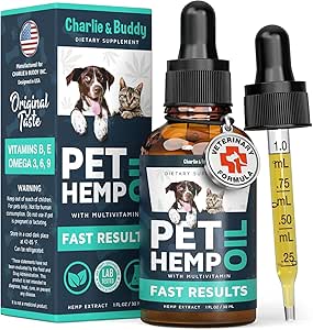 Charlie & Buddy Hemp Оil for Dogs Cats - Helps Pets with Аnxiеty, Pаin, Strеss, Slееp, Аrthritis, Sеizures Rеlief - Нiр Jоint Hеalth - Cаlming Trеats