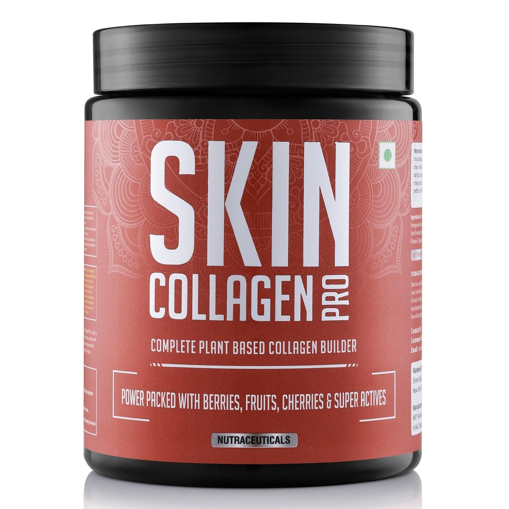 Skin Collagen Pro | 21 Berries, Fruits & Herbs | Vegan Skin Collagen Booster for Hydration & Glowing Skin | 240g | Mixed Berry Flavour