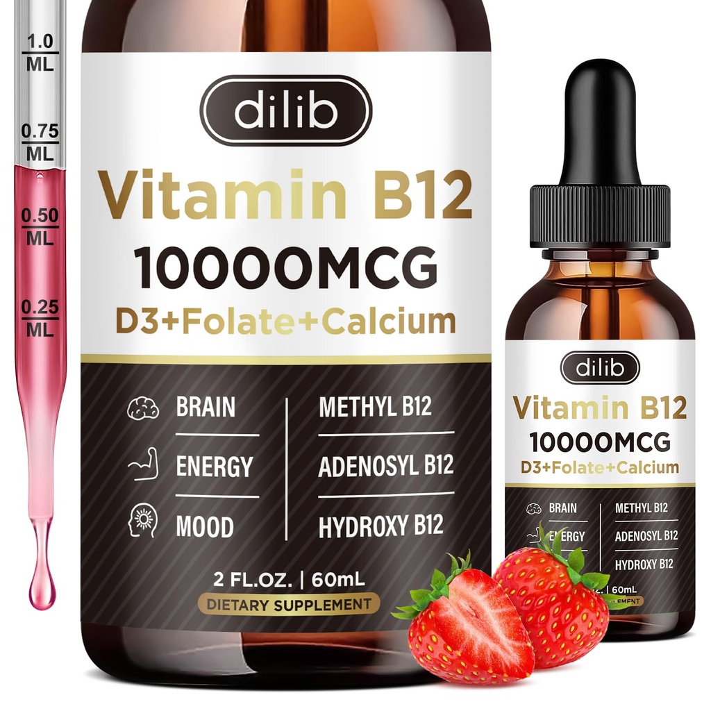 ビタミンB12の液体はSublingual 10000のmcgの三重B-12の複雑な補足、女性及び人、気分及びエネルギー ブースターのためのメチル及びMethylcobalaminのブレンド、Metabolism及び健康サポートのためのメチル化されたB 12を低下させます