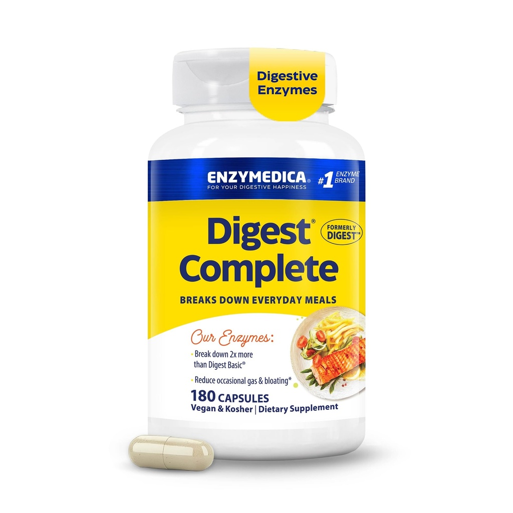 Enzymedica ダイジェスト, フルランゲ, 毎日の消化酵素, 迅速な行動ガス & ブロッティング救済を提供, 180 カウント (FFP)