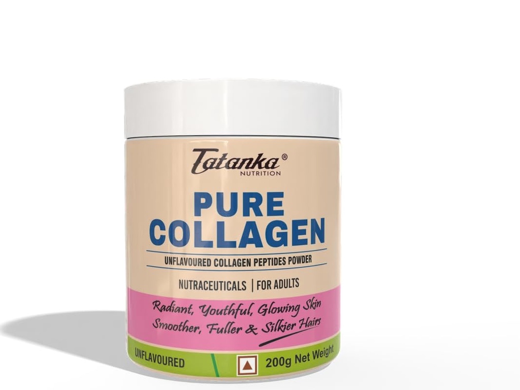 Marine Collagen, Pure Supplement Powder For Men Women | Zero Fillers | Mixes Well| No FIshy Burps | Supports Skin,Hairs,Nails & Joints Health | Non vegeterian -200g (Unflavoured)