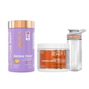 Nutriburst Japanese Marine Collagen Powder (Orange Flavor) + Serene Sleep Melatonin Gummies (Mango Flavor) | No Added Sugar | Combo for Men & Women