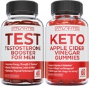 Atlantis Nutrition Testosterone Booster 60 Gummies + Keto Apple Cider Vinegar 60 Gummies