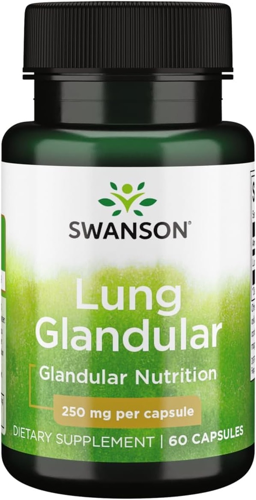 Swansonの未加工肺のGlandular 250のミリグラム60のカプセル