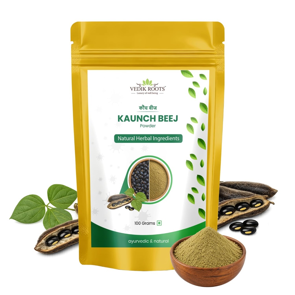 Kaunch Beej | 100% Pure Mucuna Pruriens Seed Powder | Natural Herbal Powder | 100g