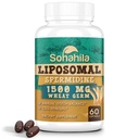 Spermidineの補足15のMG - 99%純度、高い吸収、1500のMGは亜鉛及びtheamin、人及び女性のためのSpermidineが付いている小麦のGermのエキスを発酵させました - 細胞の更新、老化の防衛、エネルギー、60のSoftgels