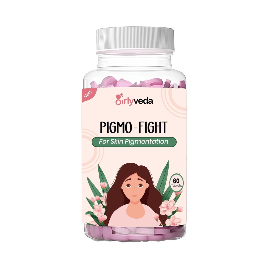 Pigmo Fight Ayurvedic Tablets for Clear & Radiant Skin | Supports Blood Purification | Herbal Blend with Manjistha, Neem, Daruharidra & Kumari | Help maintain overall skin balance | 60 Tablets