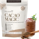 Philosophie Organic Cacao Magic Superfood Blend – 植物ベースのプロテインパウダー 生のカカオ、レシマッシュルーム&マカルート – 甘味のないビーガンチョコレートサプリメント, 32 サービング
