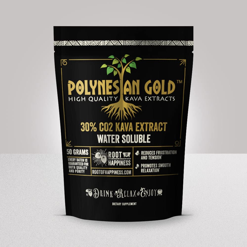 Polynesianの金TM水溶性の二酸化炭素のカバのエキス- 50g袋