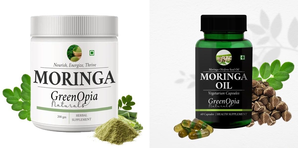 Moringa Oleifera Powder Seed Oil Wellness Daily Vitality |60 CAPSULES