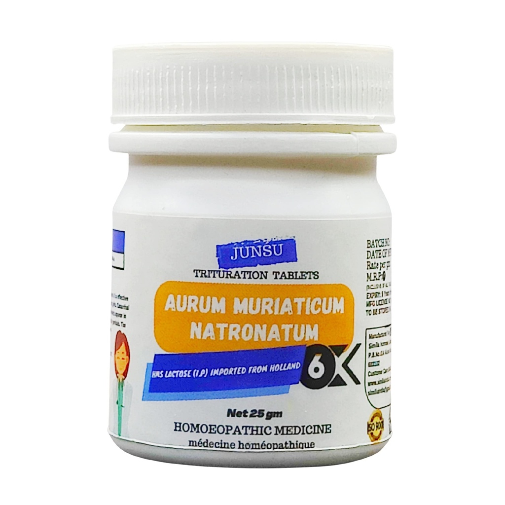 JUNSU's AURUM MURIATICUM NATRONATUM 6X || Pack Of 1 (25g)