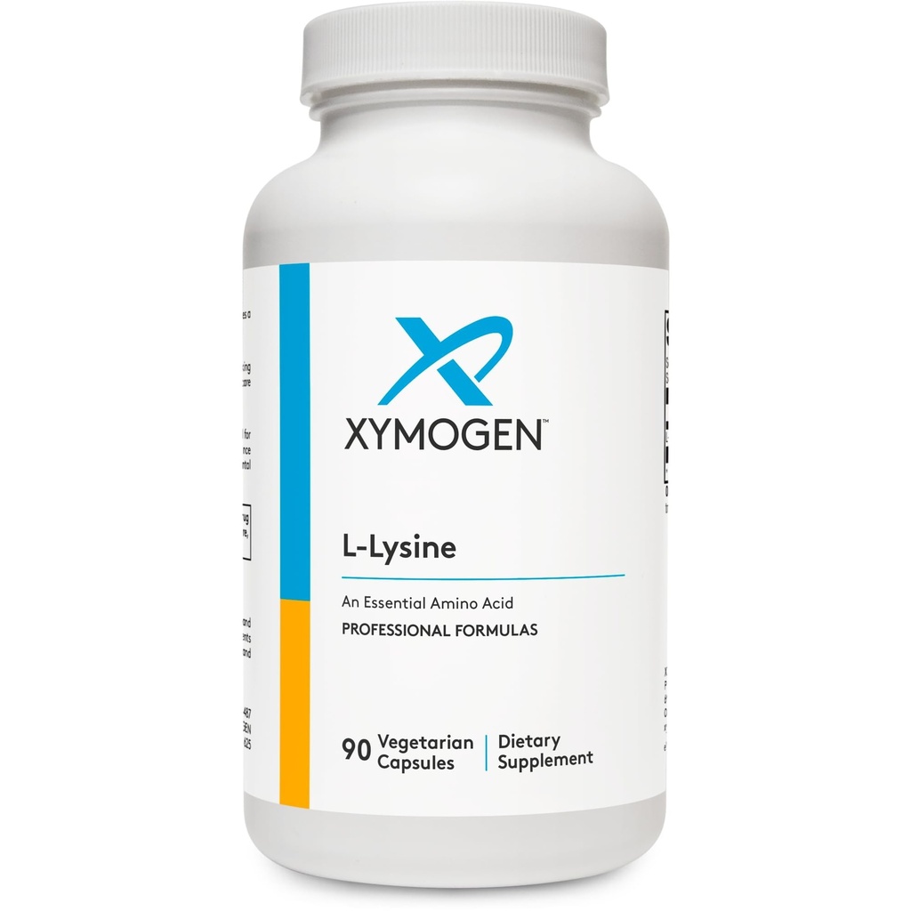 XYMOGEN L-Lysine 1000mgカプセル - コラーゲンの合成をサポートするアミノ酸サプリメントは、アルギニン(90カプセル)の高い摂取量にバランスを提供します