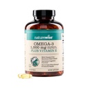 NatureWise Extra-Strength Omega 3フィッシュオイルサプリメント - サービングあたり1000mg - 600 EPA&400 DHAとビタミンE - ハート&脳の健康のためのサポート - レモンフレーバー、GMOフリー - 180Softgels[3ヶ月の供給]