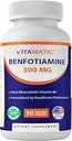 VitamaticのBenfotiamine 300のmg 90のベジタリアンのカプセル-また呼ばれた脂肪溶性のビタミンB1 (90の計算(1のパック)) (1本のびん)