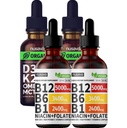 NUSAVAのビタミンB12の液体の低下およびUnflavored D3 K2の束-中心、接合箇所、エネルギーおよび免疫サポートのための強力な液体のビタミン-非GMOのグルテンフリー、2pkそれぞれ