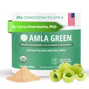 Amlaパウダー&グリーンティースーパーフードサプリメント, 20x超濃縮アマラ, 酸化防止サポート, ウーロン茶とインドのグーズベリーで作られた, オーガニック, ビーガン, クラシックフレーバー, 30 サービング