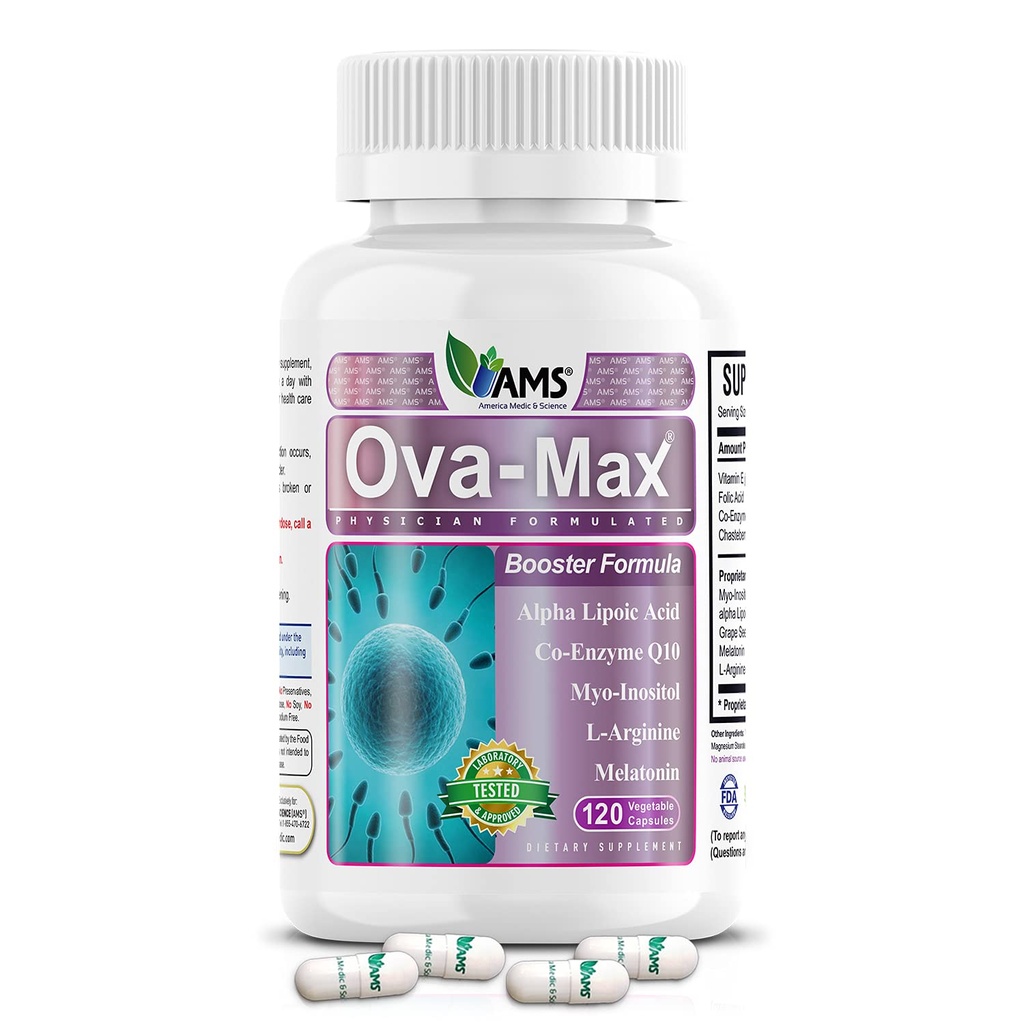 アメリカ メディック&サイエンス OVA-Max Prenatal Vitamin for Women(120カプセル) ブースツ 豊饒と排卵 | CoQ10、葉酸、および Myo-Inositol の妊娠補助食品