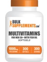 BulkSupplements.com男性50プラスSoftgelsのためのマルチビタミン - 男性の毎日のビタミン、マルチミネラルサプリメント - 魚油との完全なマルチビタミン - サービングあたり1ソフトゲル、300カウント(パッケージ1)