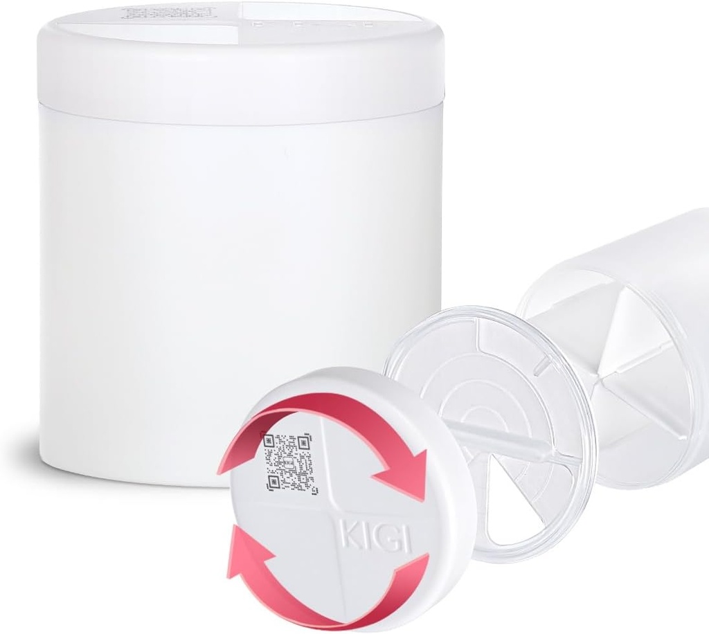 4つのコンパートメントの余分大きい補足のオーガナイザー容易な開いた丸薬ディスペンサーの月間薬のビタミンのオーガナイザーの貯蔵の丸薬のびん、白