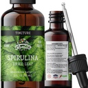 Spirulina Tincture, Organic Spirulina Extract (Arthrospira Platensis) Herbal Supplement, Non-GMO in Cold-Pressed Organic Vegetable Glycerin, 700 mg, 2 oz (60 ml)