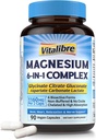 マグネシウムコンプレックスサプリメント 6 に 1, 1160 mg は、最大の吸収のためのマグネシウムをケレート, より良い睡眠の助け, リラックス & 神経カルム, 90 ビーガンカプセル, 非GMO & グルテンフリー