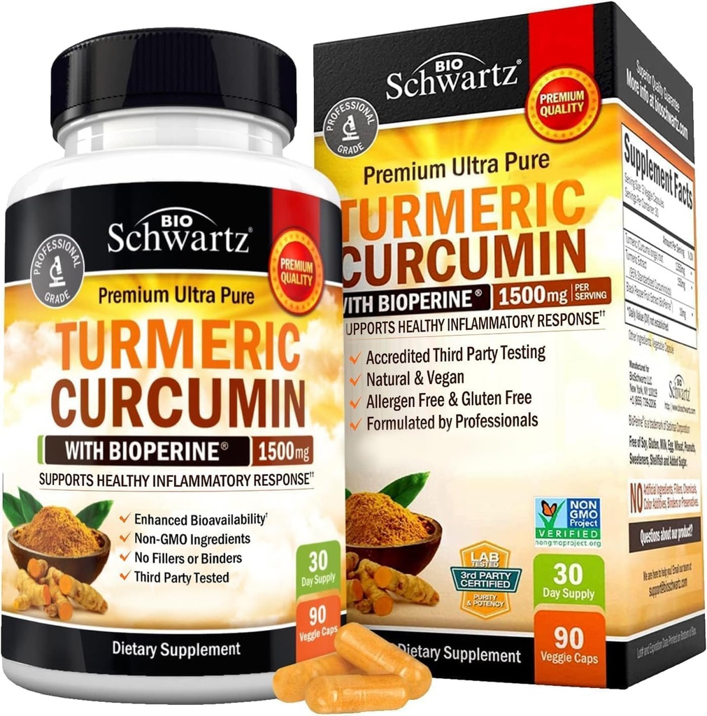 BioSchwartz Turmeric Curcumin 1500 & Citrus Bergamot Bundle