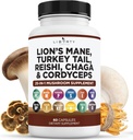 ライオンズ マネ キノコ サプリメント と トルコ テール Reishi Cordyceps chaga と マシュマロ ルート - 1-Pack