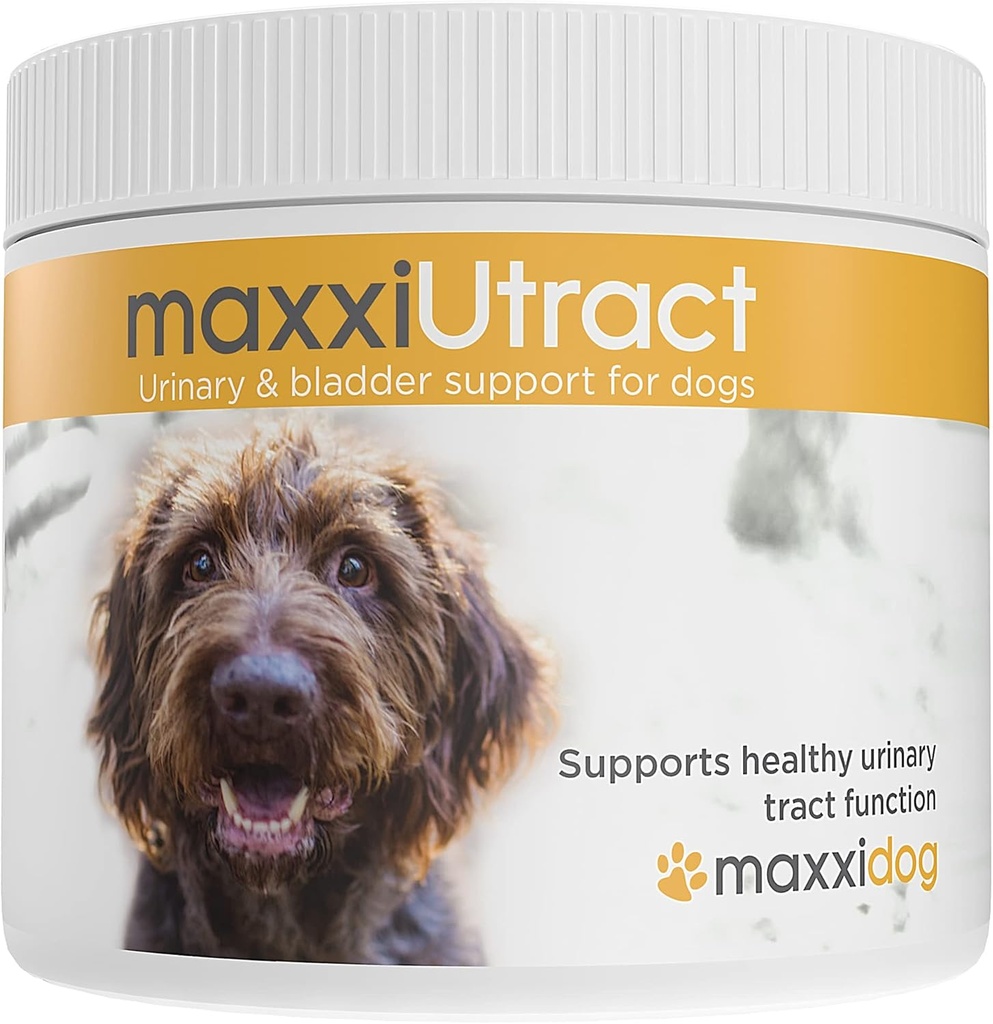 maxxipaws | maxxiUtract – 犬の尿 & 膀胱のサポート | クランベリー、D マンノーズ、カボチャ、コルニルク、シリカ | UTI 再発を防ぐのに役立ちます、膀胱制御と腎臓の健康をサポート | 粉 5.3 oz