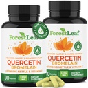 Bromelainとフォレストリーフケルセチン - ビタミンCと1350mgのブレンド&Stinging Nettle、高度なケルセチン500mgサプリメント、非GMOグルテンフリー、自然免疫&呼吸機能180ベジギーカプセル