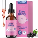 ジョイスプリング亜鉛ベリー - キッズ亜鉛&ビタミンサプリメント(2 fl oz) 子供のためのエルダーベリー味付き免疫サポートドロップ2-16 + 年間売上高