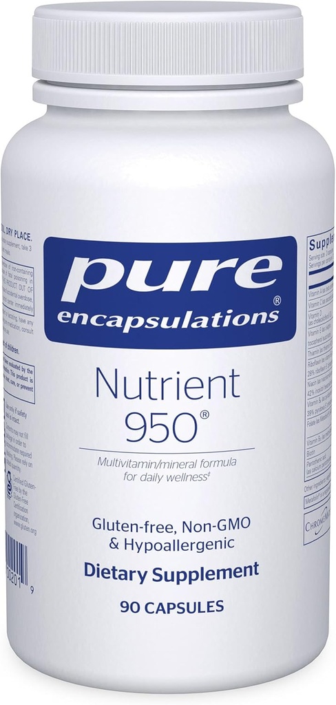 Pure Encapsulations Nutrient 950 | Multivitamin Mineral Supplement to Support Physiological Functions and a Healthy Lifestyle* | 90 Capsules