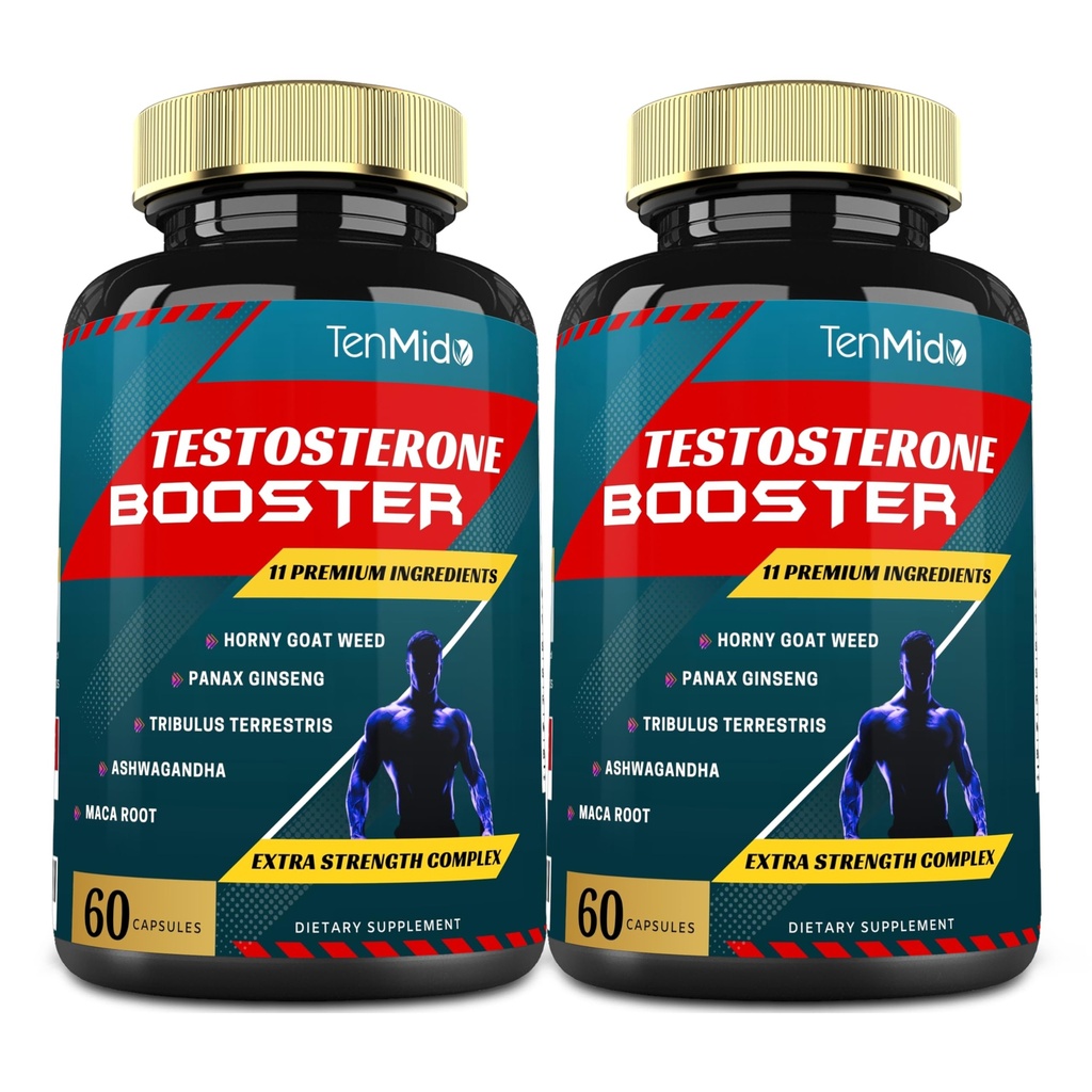 60capsのテストステロンの2パックは人のためのブースターを補います、10000mg -自然なスタミナ、持久力及び強さの補足-筋肉建物の成長、増加の性能、エネルギー