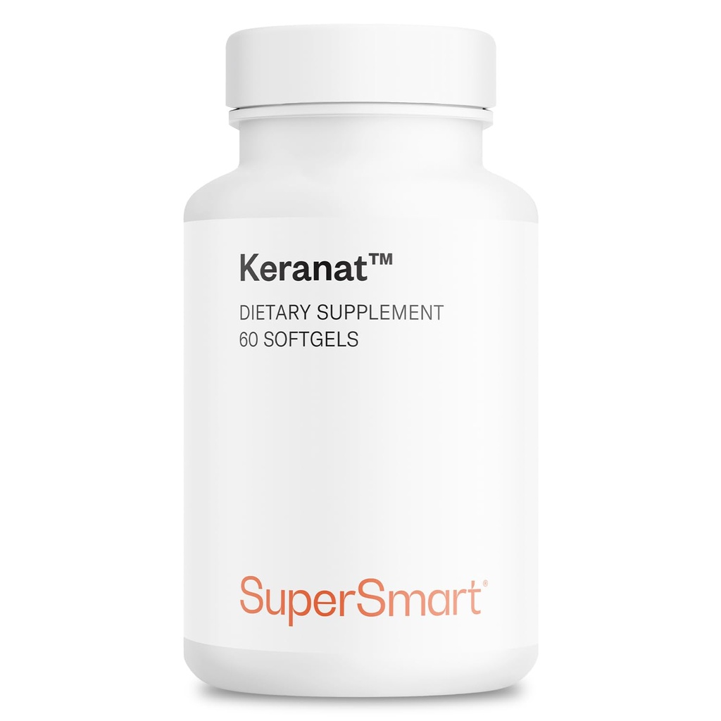 Supersmart - Keranat(Biotinと高度な式) - ボリューム&成長のための髪のサプリメント - 脱毛ビタミン 非GMO&グルテンフリー - 60Softgels