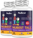 NuBest Tall 10 + - 高度な骨強度フォーミュラ - 免疫、健康的な開発と最適ウェルネスをサポート - 子供(10 +)と牛乳を毎日飲むティーン - パック2   2ヶ月の供給