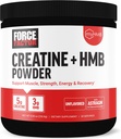 Force Factor Creatine HMB Powder, 5g Creatine Monohydrate + 3g myHMB for Muscle Growth, Strength, Energy & Recovery, with AstraGin for Enhanced Absorption, Unflavored, 30 Servings