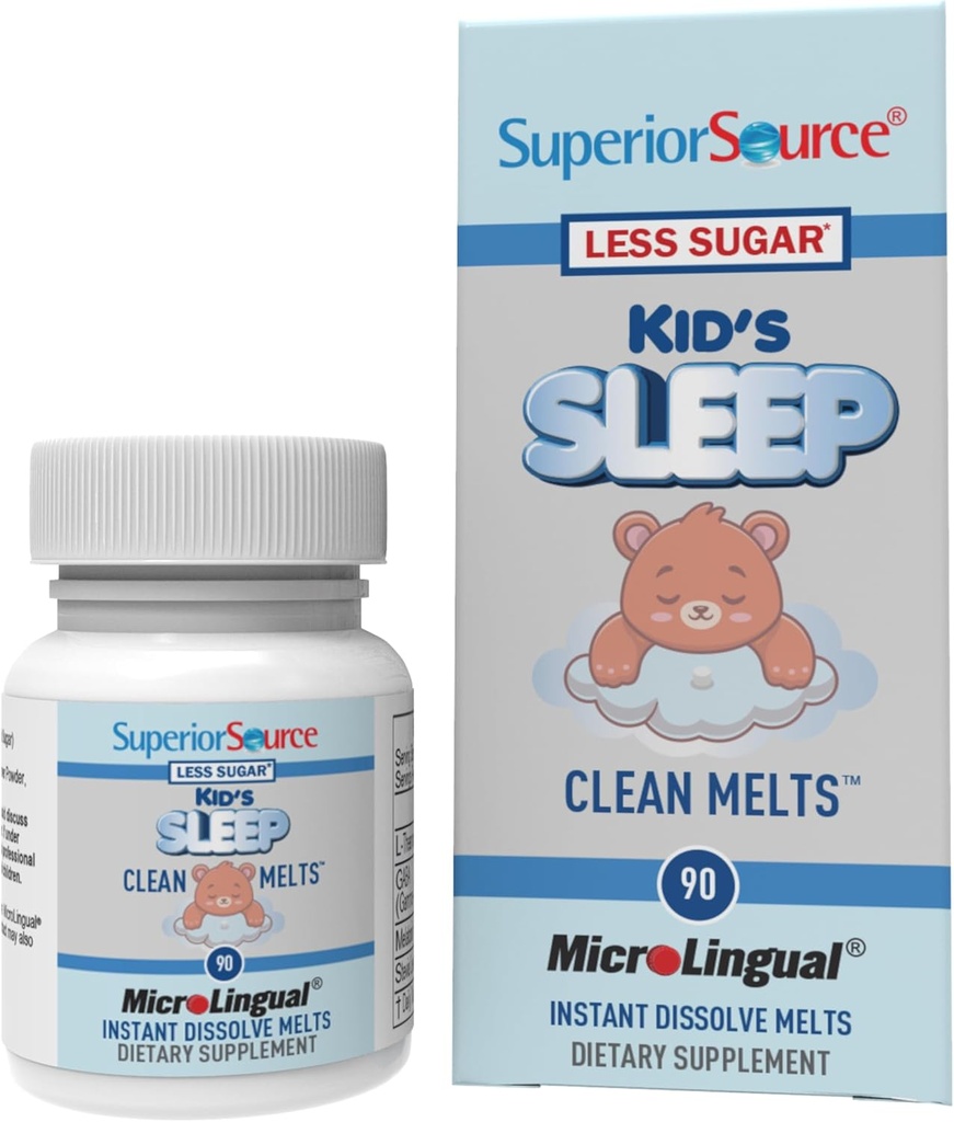 優秀な源の子供の睡眠の洗剤-子供のための優れた睡眠の補足-Melatonin、L-Theanine及びGABA -より少ない砂糖-非GMOのグルテンフリー- 90のMicroLingualの即刻の溶媒