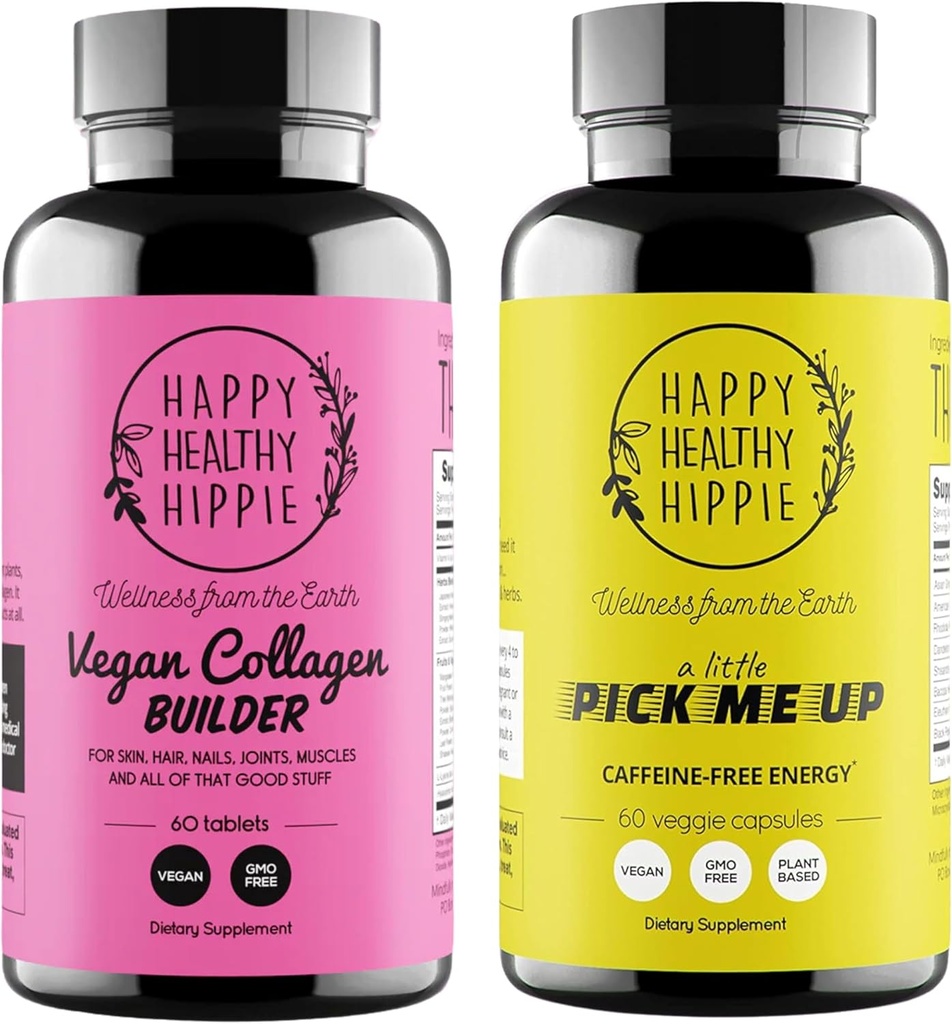 ハッピーヘルシーなHippieピックミーアップ自然エネルギーの丸薬&ビーガンコラーゲンビルダー