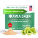 Amlaパウダー&デカフグリーンティースーパーフードサプリメント, 20x超集中アマラ, 酸化防止サポート, ウーロンティーとインドのグーズベリーで作られた, オーガニック, ビーガン, デカフ, 30 サービング