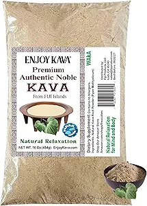 FIJI'S #1 AAA Grade Waka Kava Root Powder - 1 LB | 100% Noble Kava Powder | Made from Pure Fijian Kava Kava Roots | Fiji'sKava.com