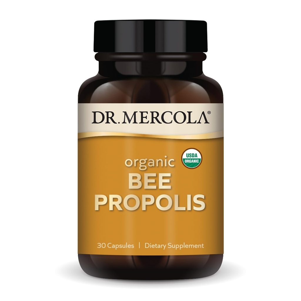 Mercola Organic Bee Propolis博士(30カプセル)、栄養補助食品(30カプセル)、Respiratory Health、Non-GMO、認定USDA Organicをサポート