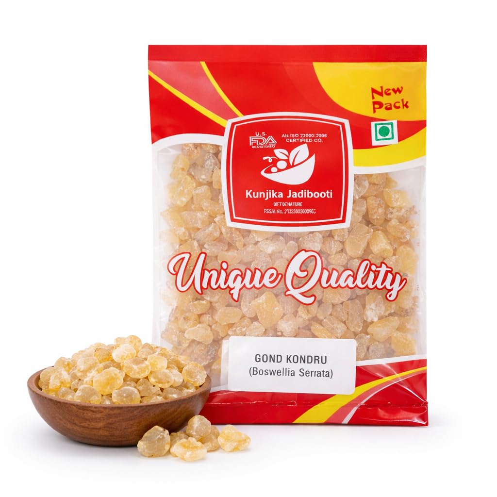Kunjika Jadibooti Gond Kondru - Shallaki Gum - Boswellia Serrata Gum - Gond Kundru - 100 gm