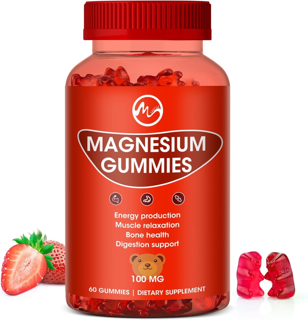 マグネシウムのグミー100mg高力-フルーティーな味のガミーの熊、健康な鉱物の補足は筋肉、エネルギー及び消化を促進します