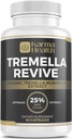 Tremellaのきのこの粉のカプセル-圧縮された白い雪の菌のきのこの粉の補足- 25%のベータ グルカンの内容、ビーガン及びGMOは放します。雪の菌の有機性補足