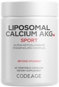 Codeage Liposomal Calcium AKG サプリメント - Calcium Alpha-Ketoglutarate - 2-Month Supply - Liposomal Delivery - 1 カプセル/サービング - 非GMO、グルテンフリー - 60 カプセル