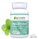 EZの溶解の分解性Melatonin、5のmgの砂糖なし、2か月の供給、涼しいミント風味を付けられる- 1のパック
