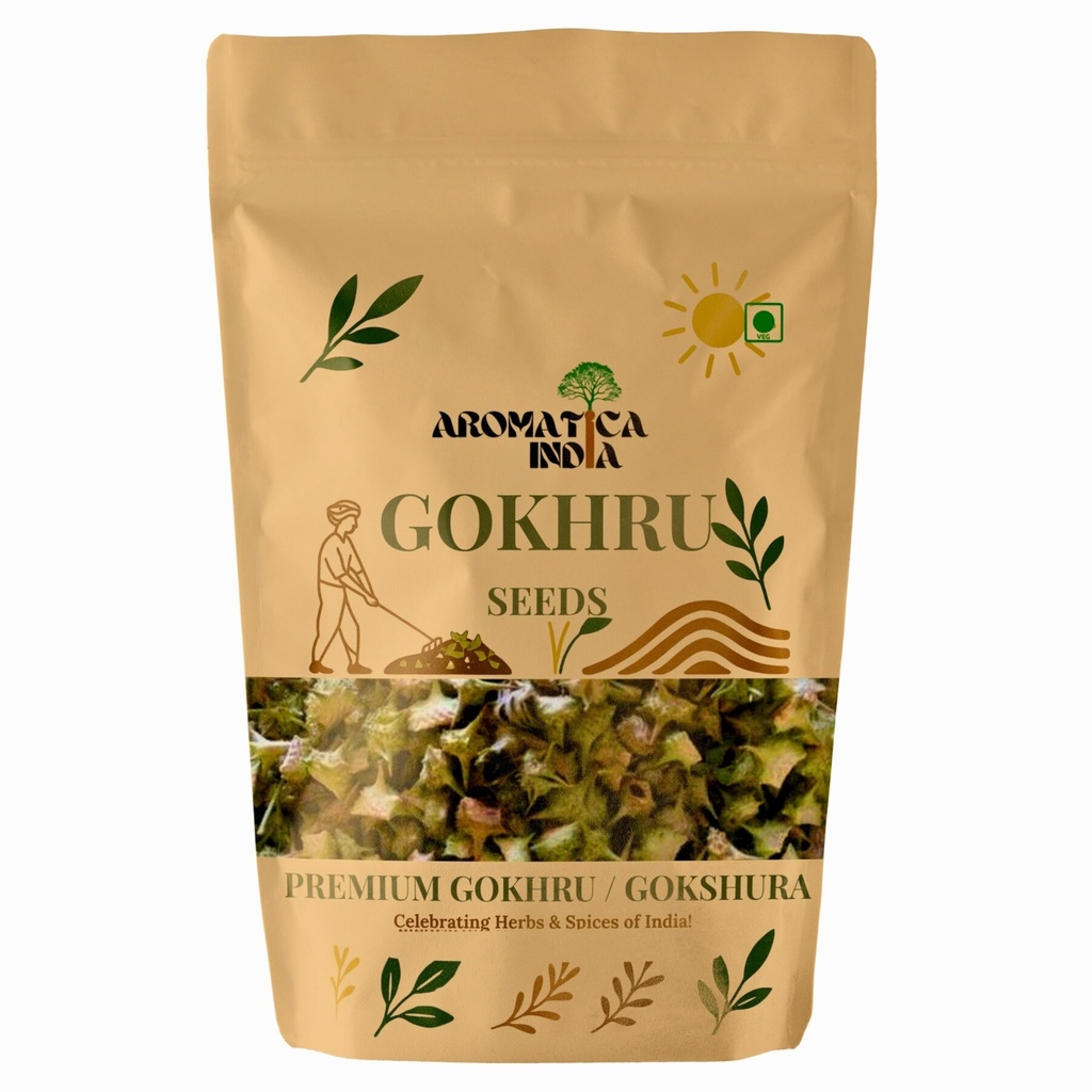 Organic Gokhru Seeds Gokshura Tribulus Terrestris Raw Whole Fruit Herb 100gm