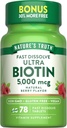 Nature's Truth Biotin 5000mcg | 78 Fast Dissolve Tablets | Natural Berry Flavor | Vegan, Non-GMO, Gluten Free