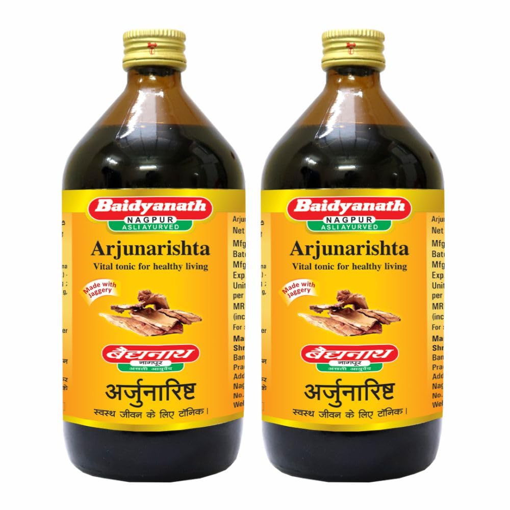 Baidyanath Asli Ayurved Baidyanath Arjunarishta Syrup For Healthy Heart Care And Digestion Tonic-450 Ml(Pack Of 2)